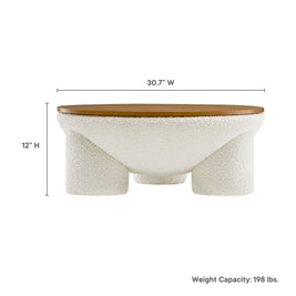 Tridome Round Boucle Upholstered Storage Coffee Table by Modway
