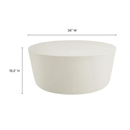 Brion Round Indoor - Outdoor Patio Concrete Coffee Table by Modway