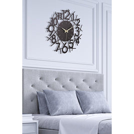 Muyika 41x41cm Modern Metal Silent Wall Clock - Large Decorative Timepiece for Home