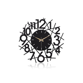 Muyika 41x41cm Modern Metal Silent Wall Clock - Large Decorative Timepiece for Home