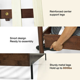 Frida Solid Wood Bed Frame