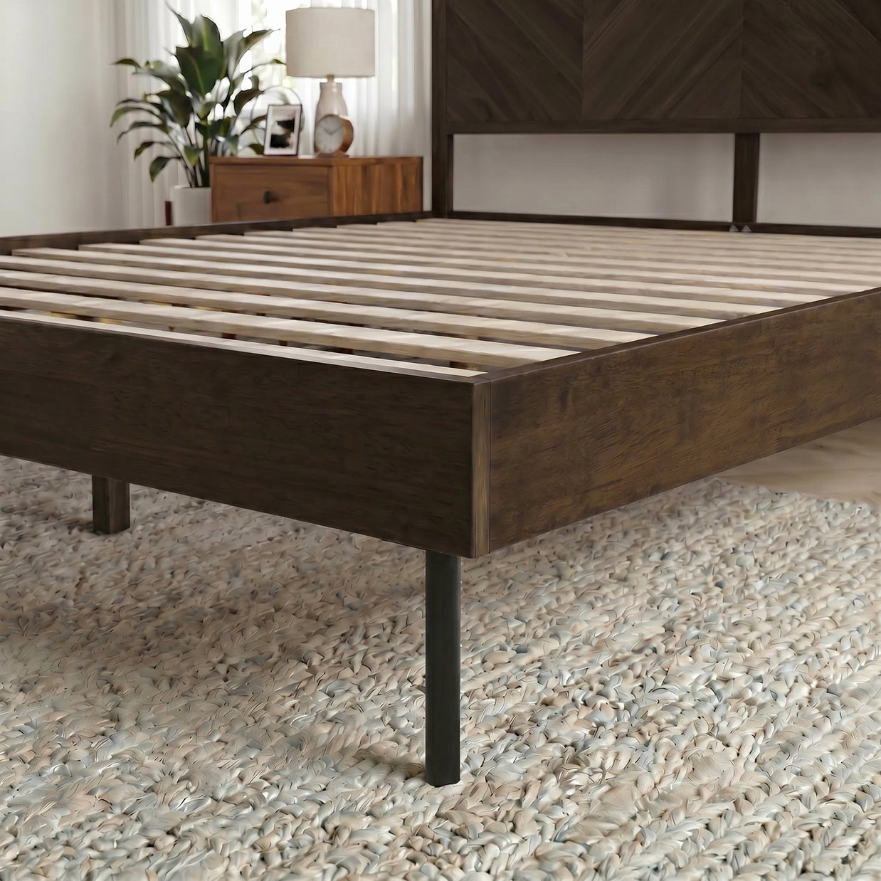 Alander Solid Wood Bed Frame