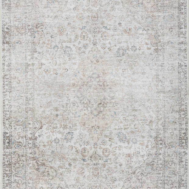 Cream Holi-2301 Washable Area Rug