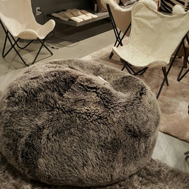 Sheepskin Long Hair Pouf