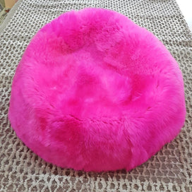 Sheepskin Long Hair Pouf
