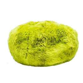 Sheepskin Long Hair Pouf