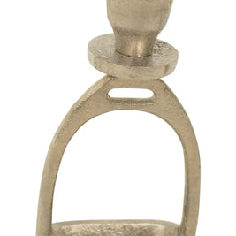 Huntley Equestrian Stirrup Candle Stick Holders, Silver set of 2