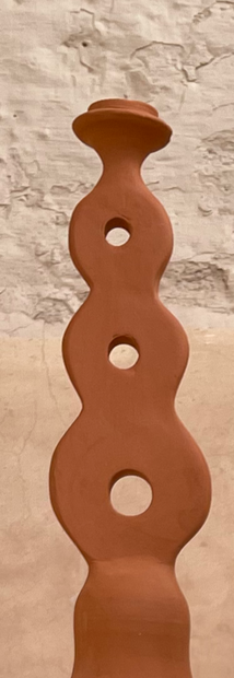 Moroccan Unglazed Terracotta Candle Holder- Infinity