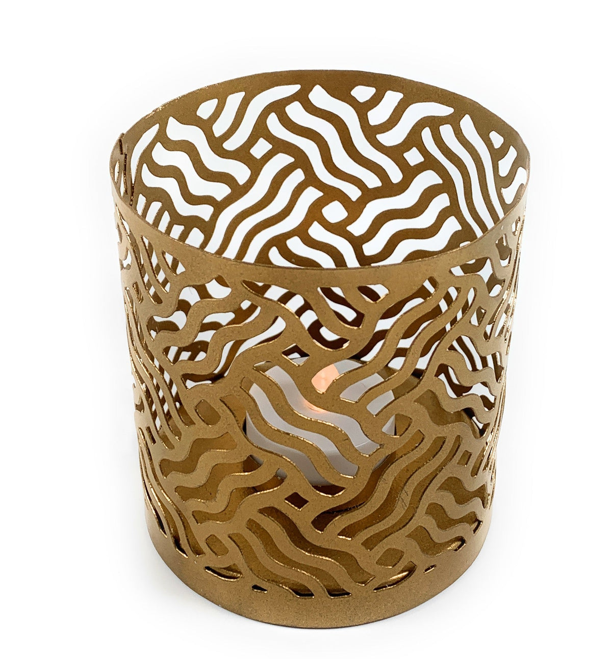 Votive Candle Holders Set of 2 Gold