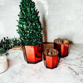Red Candle Vase