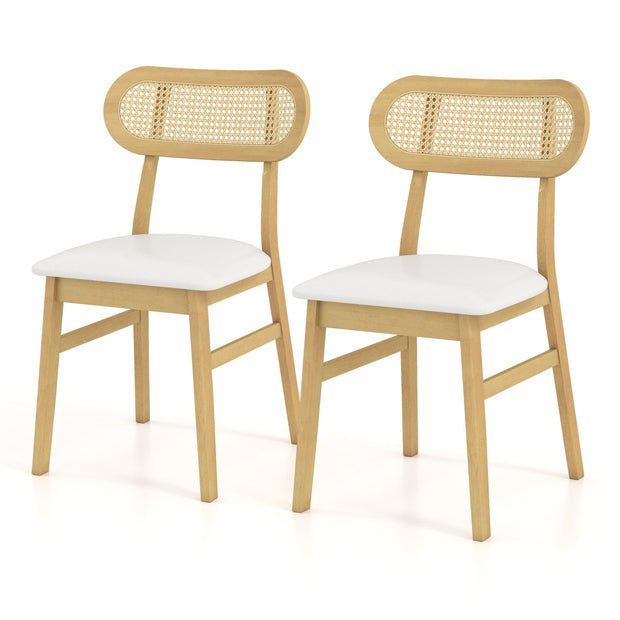 Indoor Mid Century Wood Dining Chairs Set of 2 for Dining Room