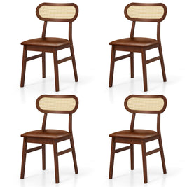 Indoor Mid Century Wood Dining Chairs Set of 2 for Dining Room