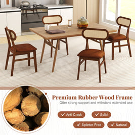 Indoor Mid Century Wood Dining Chairs Set of 2 for Dining Room