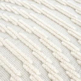 Deron White Washable 3D Rug