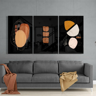 Abstract Shapes Mega Glass Wall Art