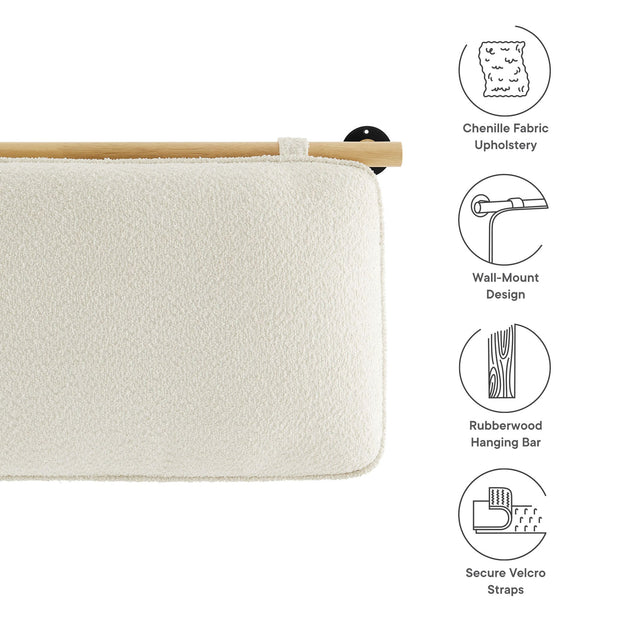 Anela Wall-Mounted Chenille Upholstered Queen Headboard by Modway
