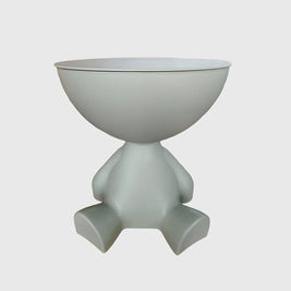 Bear Side Table with Storage – Modern Animal Shaped Nightstand End Table for Bedroom Living Room Patio
