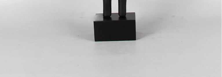 Modern Abstract Black Sculpture Statue for Contemporary Home Decor