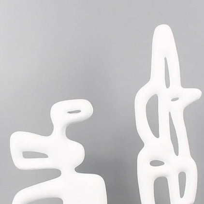 Modern Abstract Black Sculpture Statue for Contemporary Home Decor