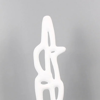 Modern Abstract Black Sculpture Statue for Contemporary Home Decor