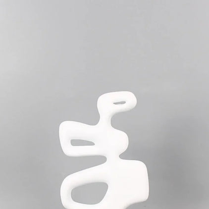 Modern Abstract Black Sculpture Statue for Contemporary Home Decor