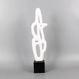 Modern Abstract Black Sculpture Statue for Contemporary Home Decor