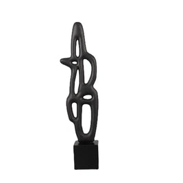 Modern Abstract Black Sculpture Statue for Contemporary Home Decor