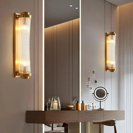 Modern Glass Column Wall Sconce