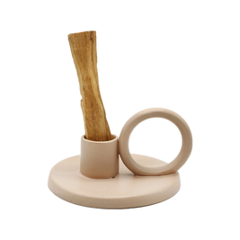 Pilar Ceramic Palo Santo & Candle Holder
