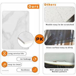 Round Nesting Sofa Side End Table with Gold Metal Frame, High Grade Marble Stone, Coffee Table, 2Pcs