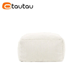 OTAUTAU Corduroy Bean Bag Pouf Cover Without Filler Lazy Floor Beanbag Chair Sac Puff Ottoman Lounger Frameless Furniture DD025