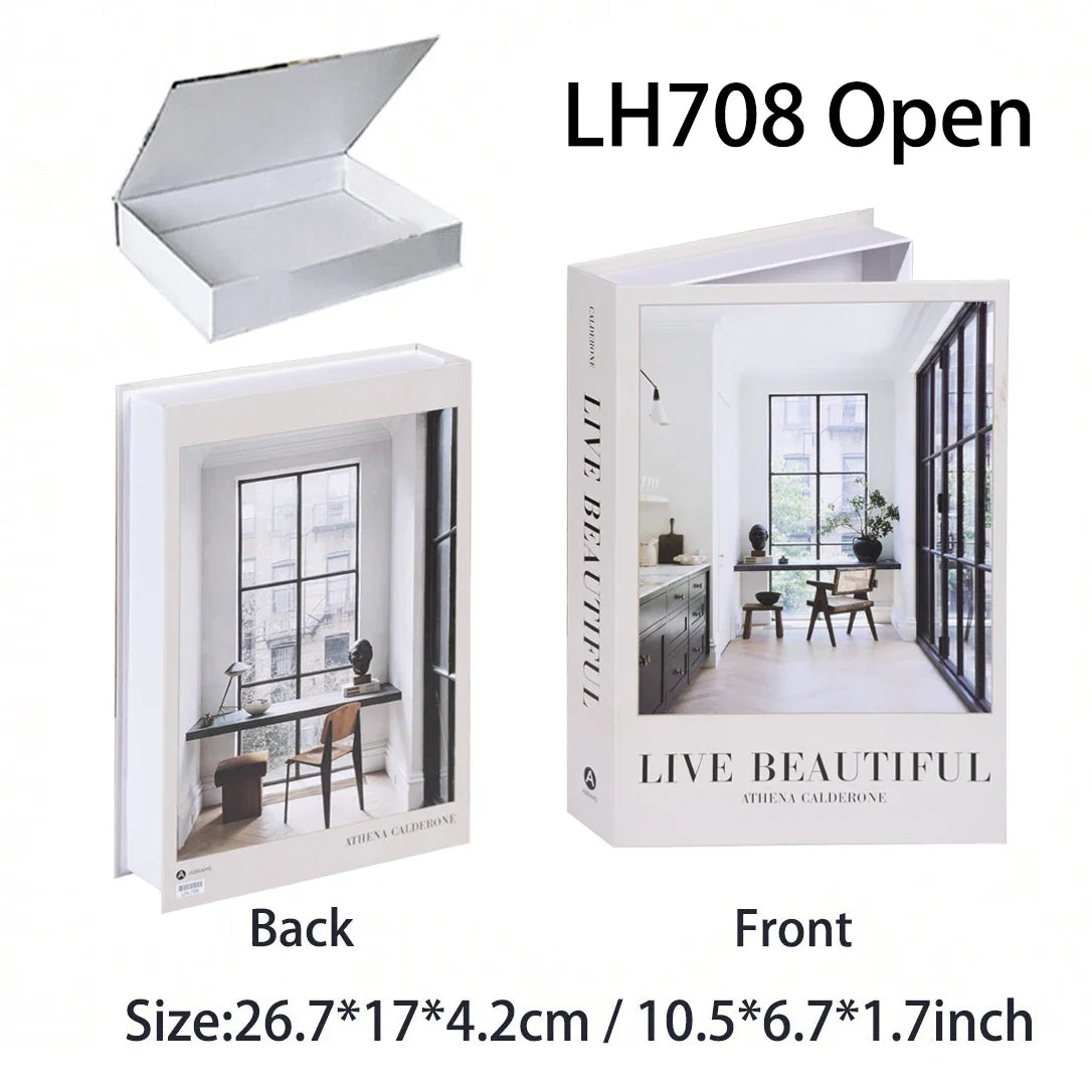 Luxury Fake Books Home Decoration Accessories for Living Room Fashion Fake Book Storage Box Simple Nordic Coffee Table Books