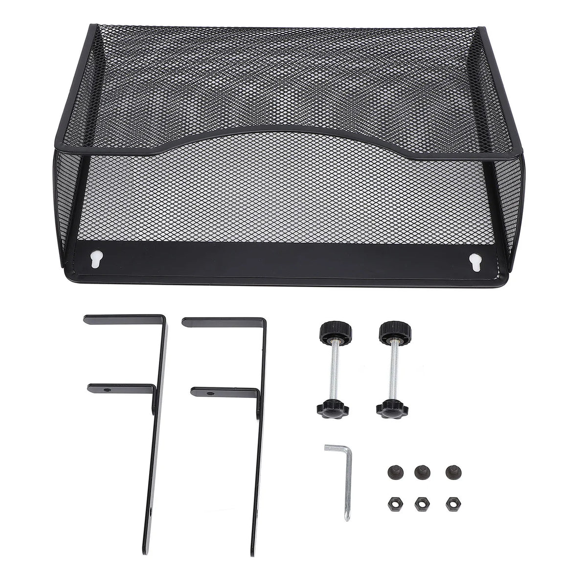 Desk Side Storage Organizer Hanging Desk Organizer Adjustable Carbon Steel and PP Desk Side Storage Organizer for Office