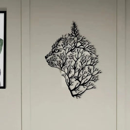 Charming Cat and Tree Metal Wall Art - Minimalist Decor for Bedroom, Living Room, Office - Perfect Housewarming Gift