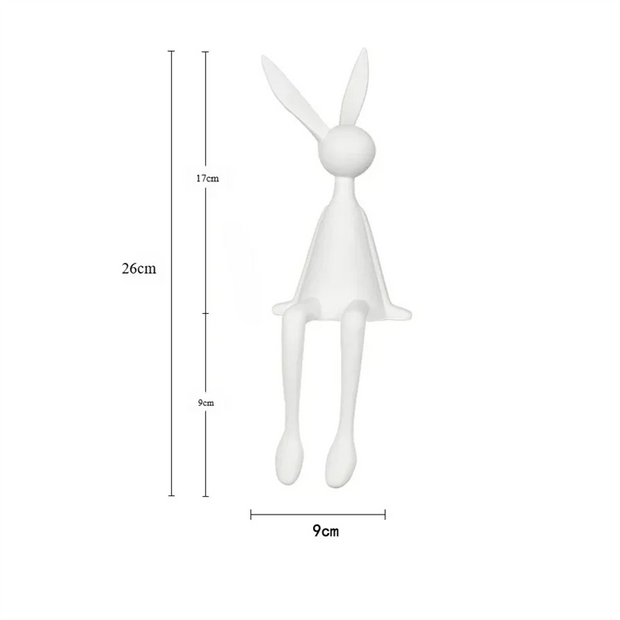 Creative Home Decor Rabbit Statue Abstract Art Sculpture Desk Living Room TV Cabinet Wine Cabinet Handicrafts Ornaments