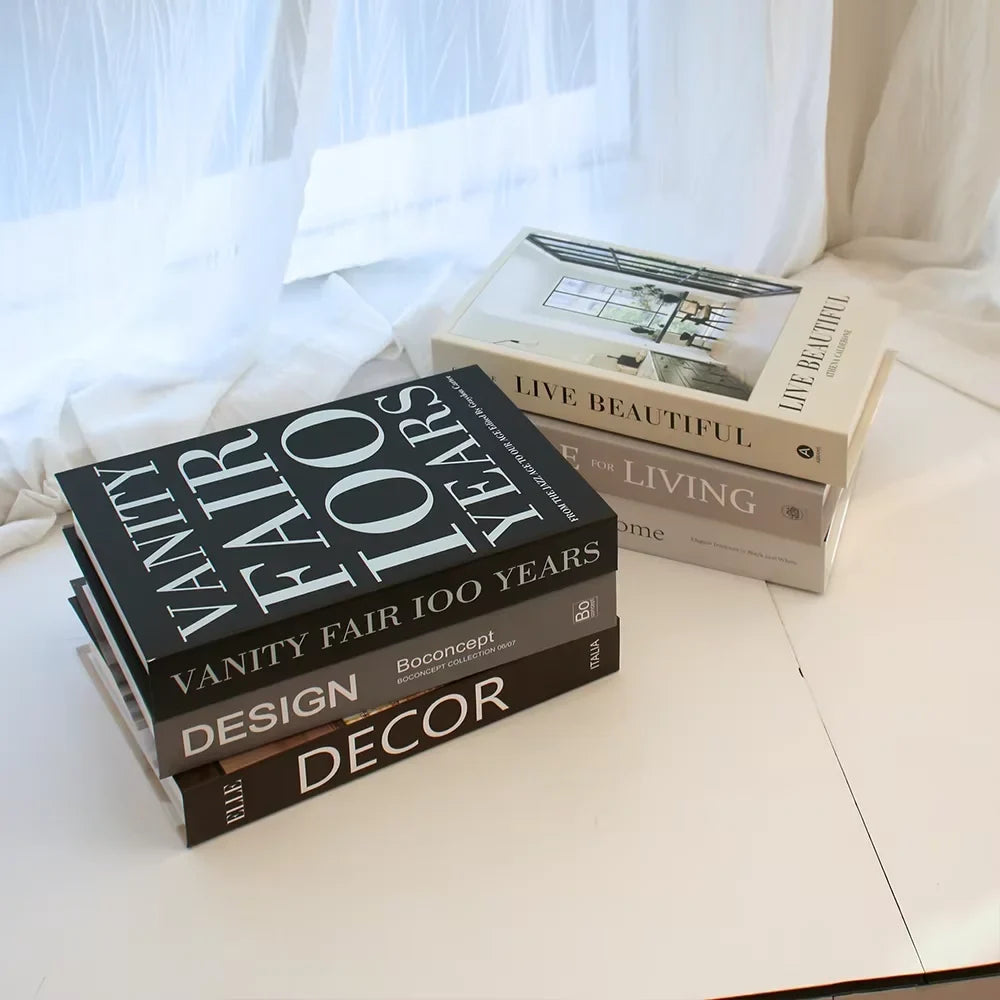 Luxury Fake Books Home Decoration Accessories for Living Room Fashion Fake Book Storage Box Simple Nordic Coffee Table Books
