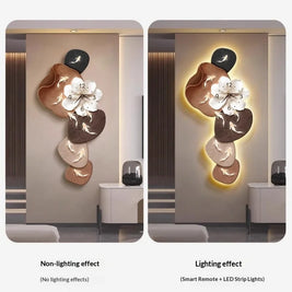 Wall Clock Modern Minimalist Nine Koi Fish Large Silent Wall Clock Home Decor Living Room Bedroom TV Background No Drilling