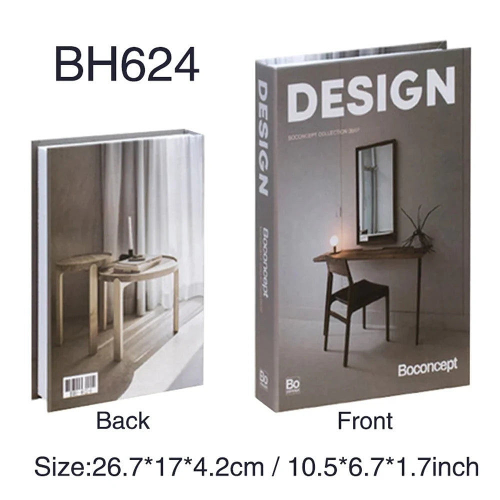 Luxury Fake Books Home Decoration Accessories for Living Room Fashion Fake Book Storage Box Simple Nordic Coffee Table Books