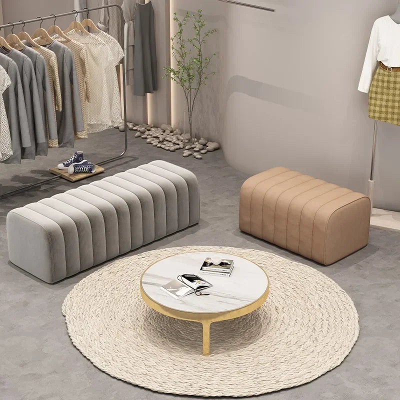 Bed end stool, bed bed, sofa, bedroom, simple long strip shoe changing stool, dressing room, design sense, sofa stool