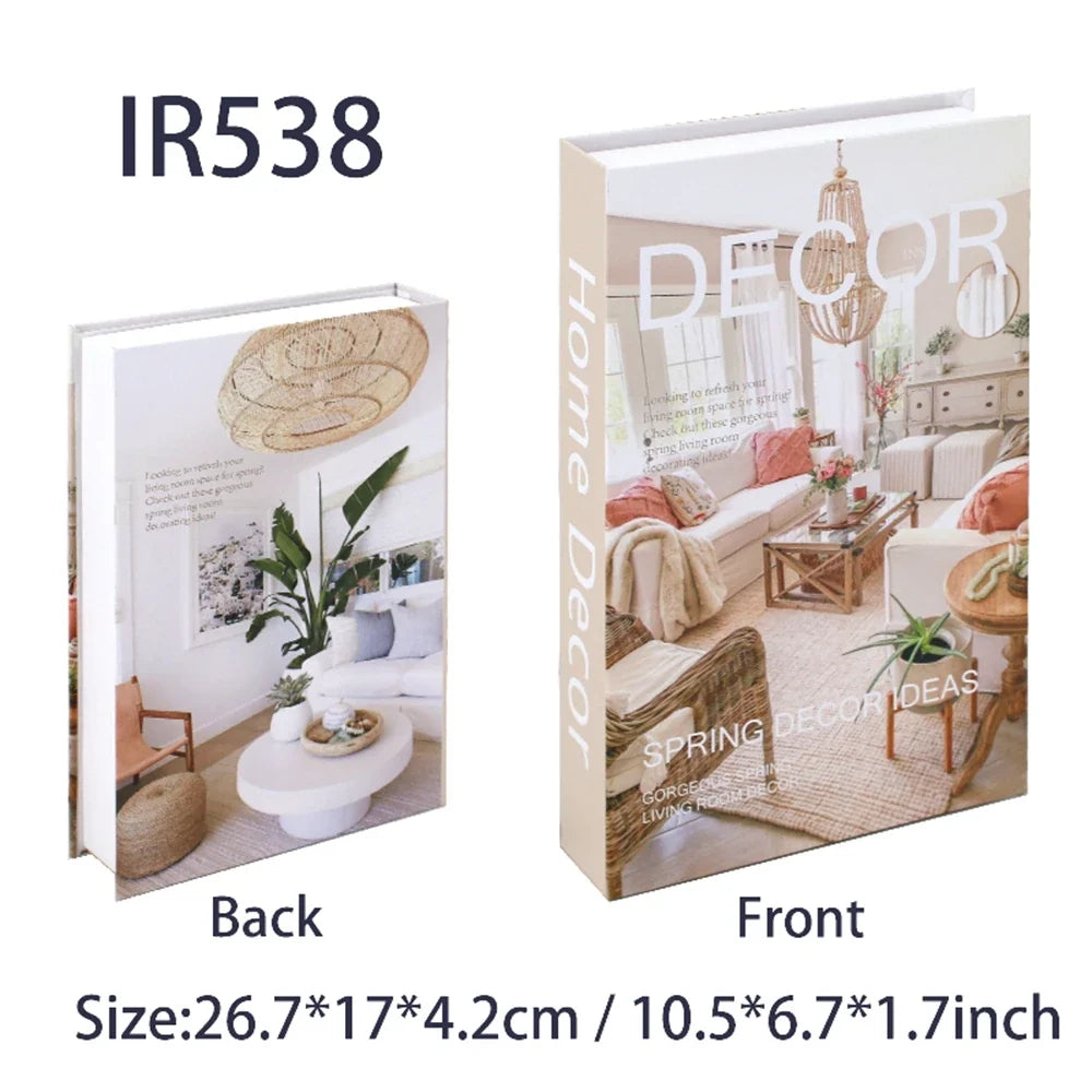 Luxury Fake Books Home Decoration Accessories for Living Room Fashion Fake Book Storage Box Simple Nordic Coffee Table Books
