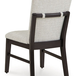 Neymorton - Dining Upholstered Side Chair (Set of 2) - Light Gray / Brown