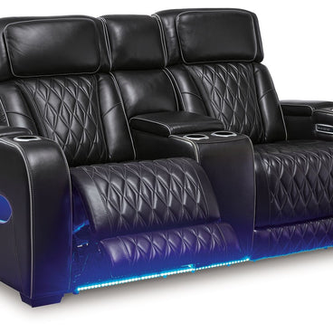 Boyington - Power Reclining Loveseat With Console/Adj Hdrst