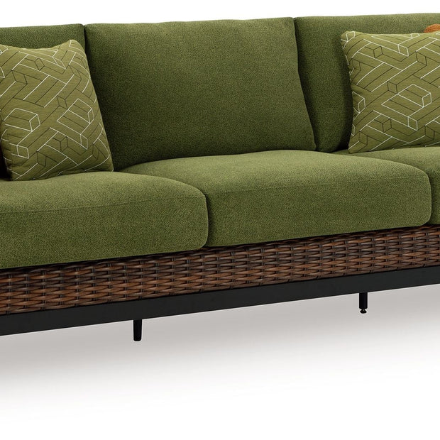 Horizon Hall - Sofa With Cushion - Brown / Green