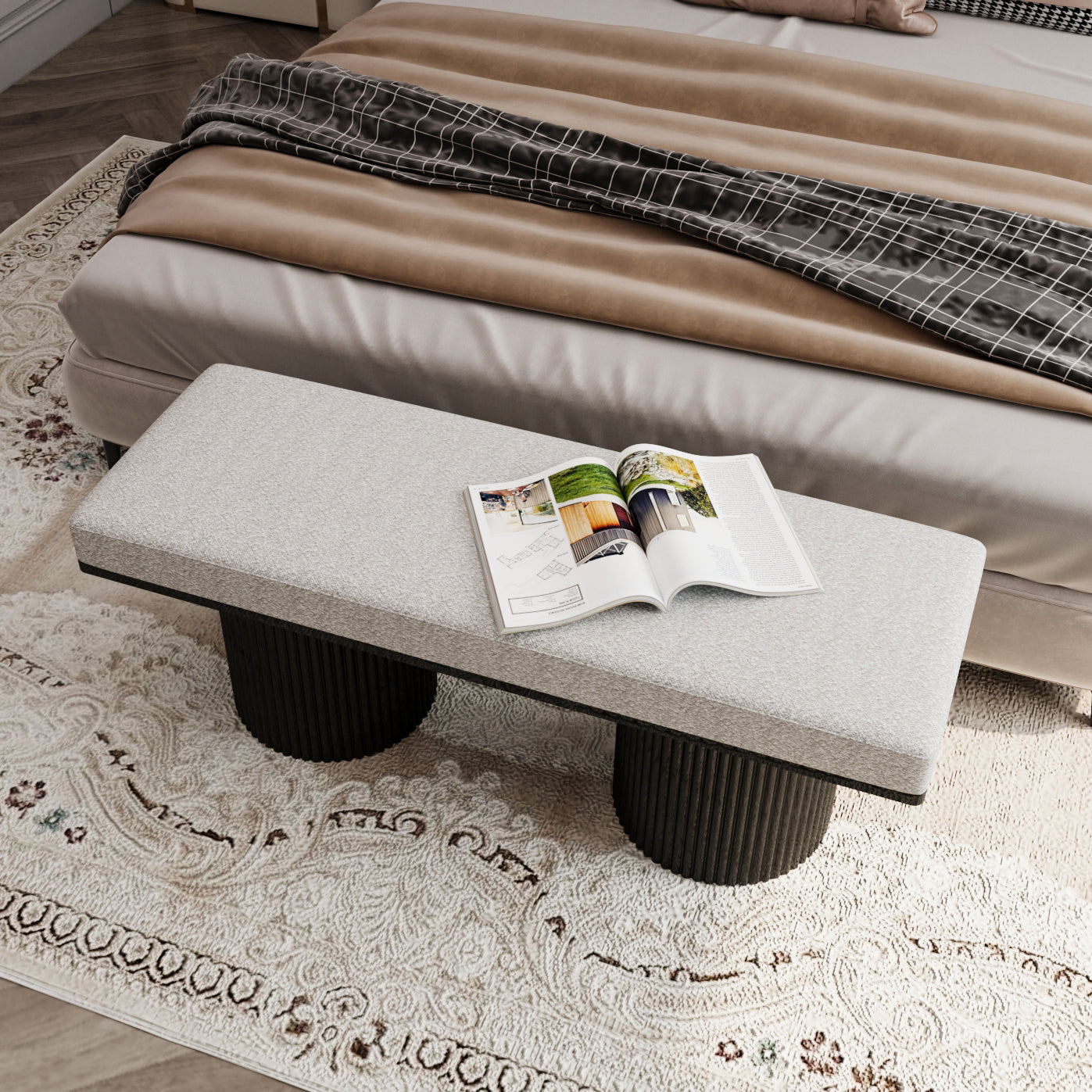 Upholstered Bench with Modern Style and Comfort