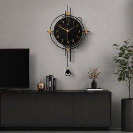 Modern Iron Wall Clock Metal Decorative Home Decor