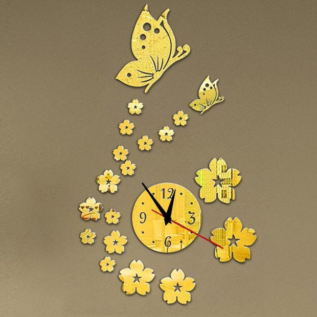 Acrylic Clocks Watch Wall Clock Modern Design 3D Mirror Watches Home Decoration Living Room 3D Mirror Surface Wall Clock Creative Mute Wall Stickers for Home Living Room Office Decoration Gifts