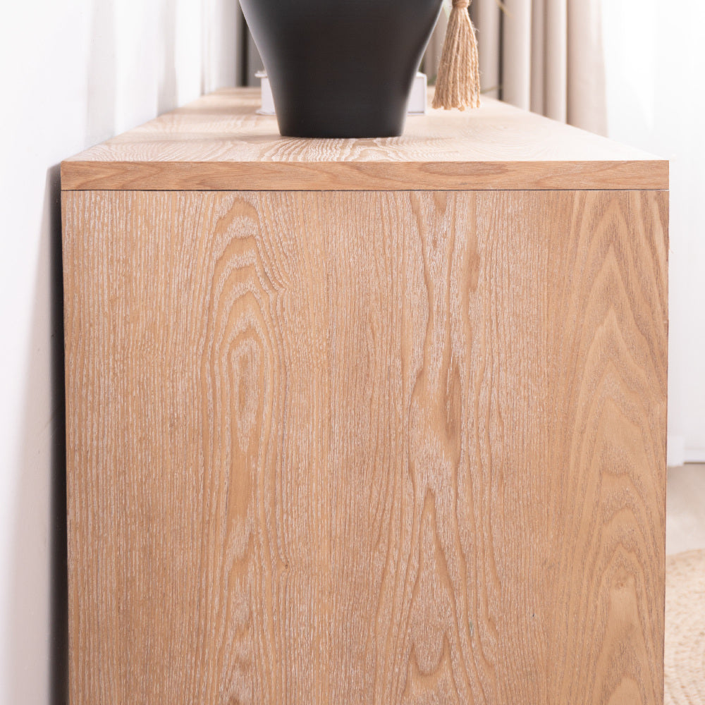 Rustic Console Table with Natural Log Accents | 62