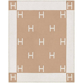 Monogram Pattern Reversible Throw Blanket