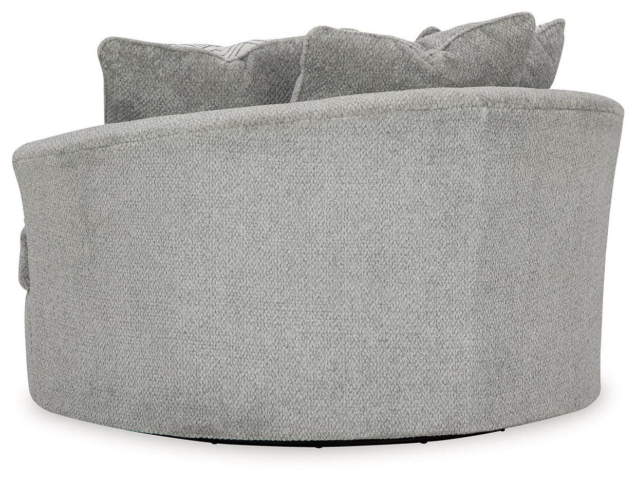 Casselbury - Oversized Swivel Accent Chair - Cement