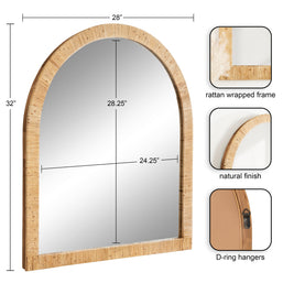 Rahfy Arch Framed Wall Mirror